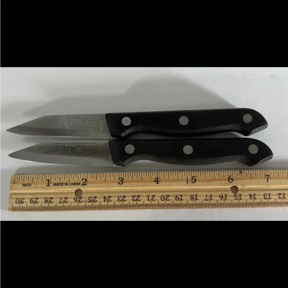 Set of 2 SLITZER Rostfrei Stainless Steel Blade Paring Knives